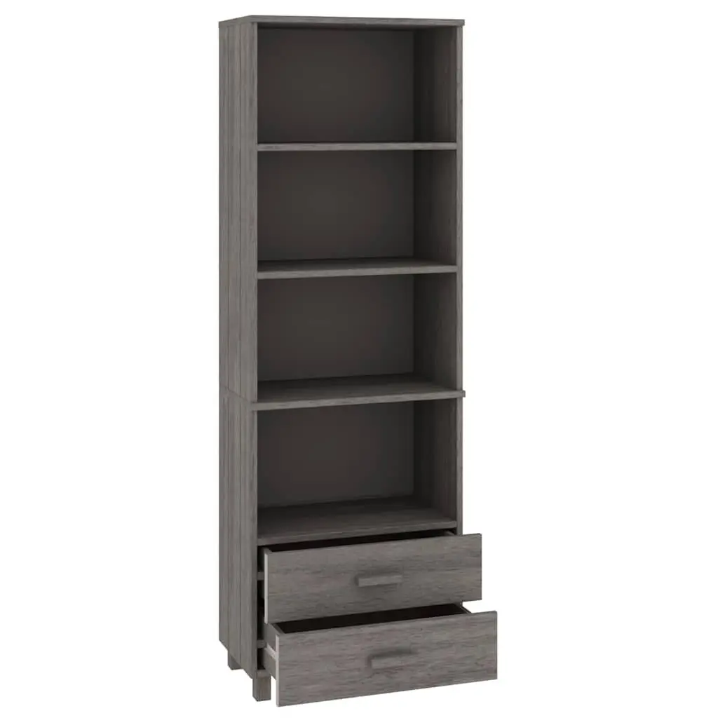 Highboard Light Grey 60x35x180 cm Solid Pine Wood Storage Buffet Sideboard