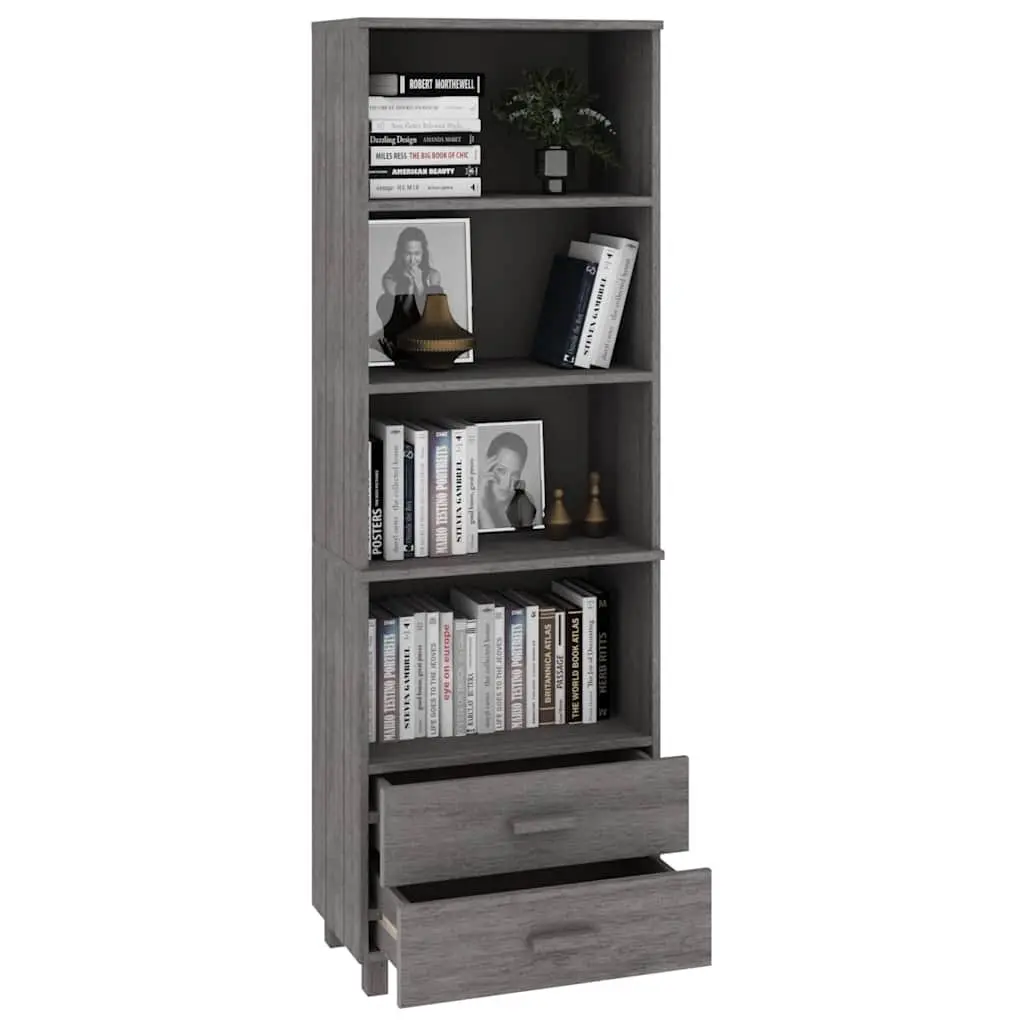 Highboard Light Grey 60x35x180 cm Solid Pine Wood Storage Buffet Sideboard