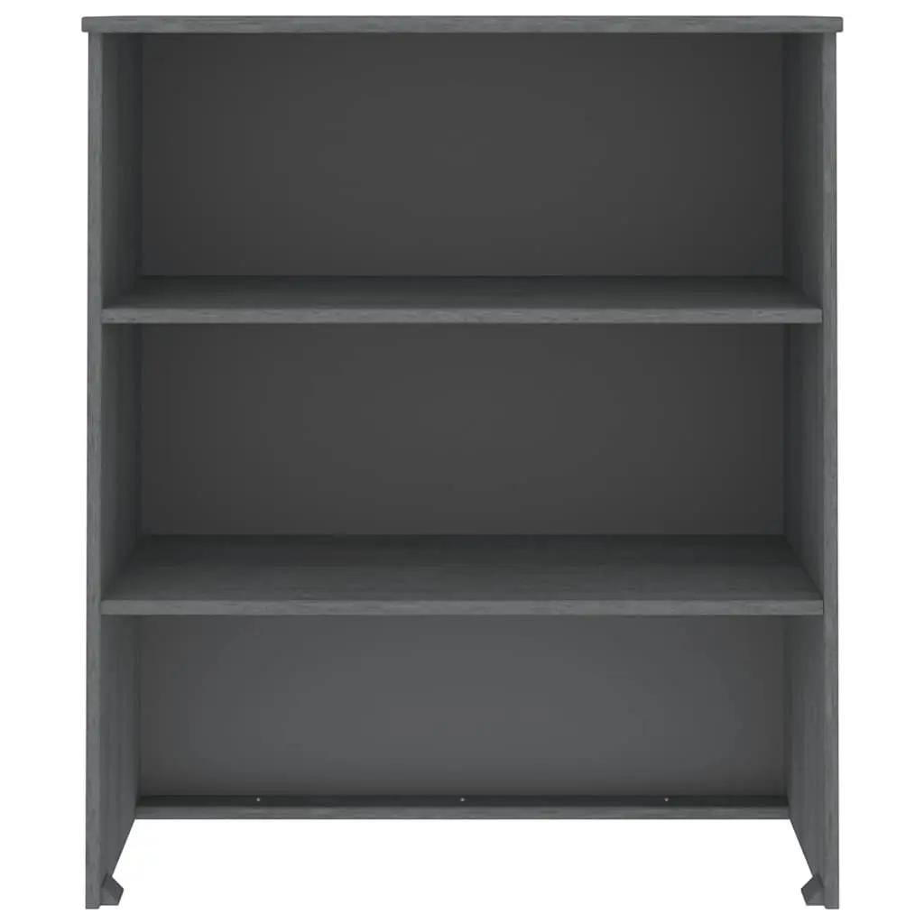 Grey Pine Wooden Highboard with Storage Shelves