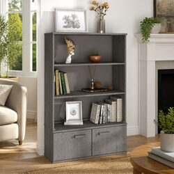 Grey Solid Pine Highboard Top Cabinet 85x35x100cm
