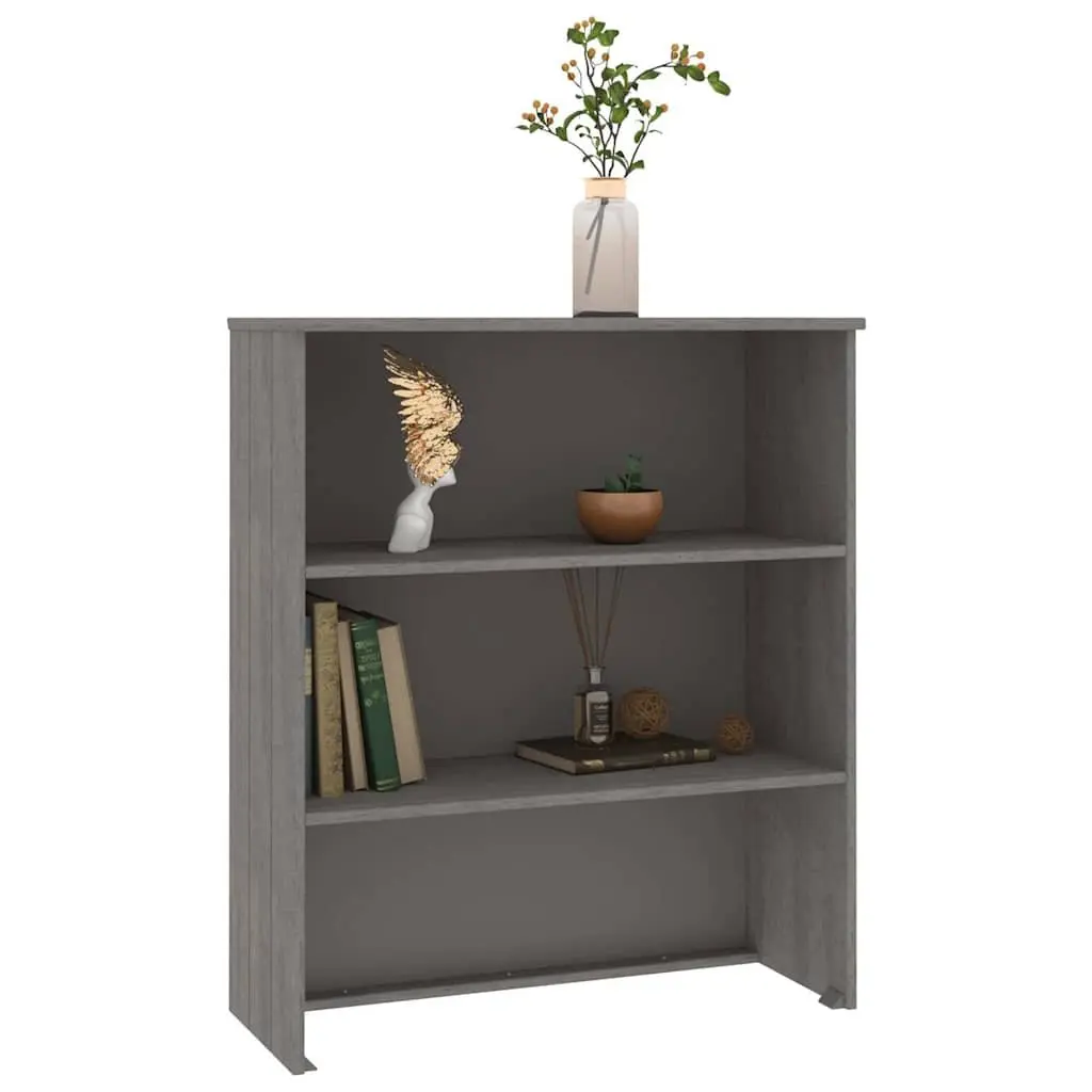 Highboard Top Light Grey 85x35x100cm Solid Pine Wood Cabinet Topper