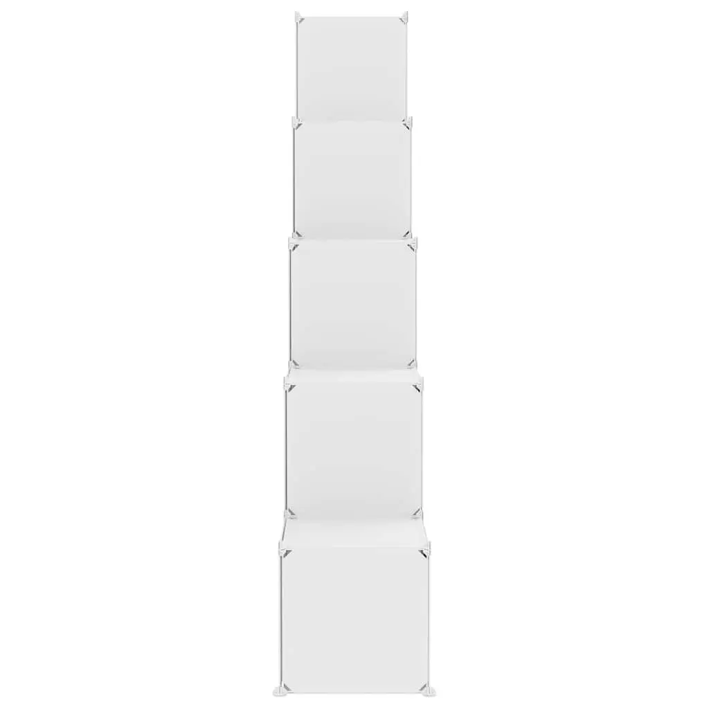Kids Cube Storage Cabinet White 15 Cubes Organizer PP Plastic Steel Frame