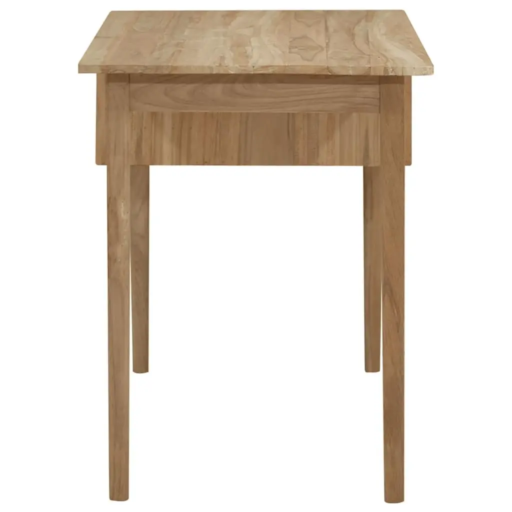 Solid Wood Desk with 2 Drawers Brown Office Writing Table Home Furniture