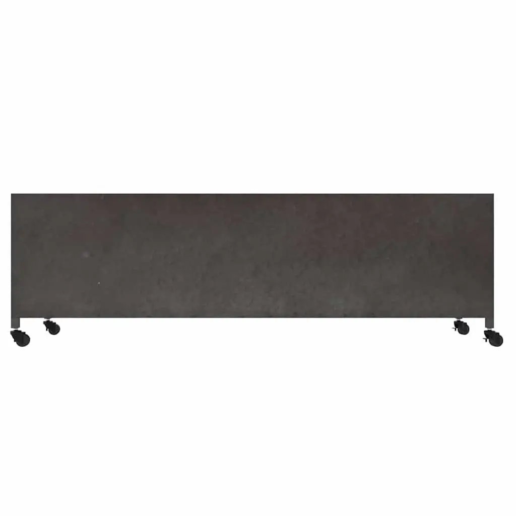 Silver TV Cabinet with Wheels 110x30x40 cm