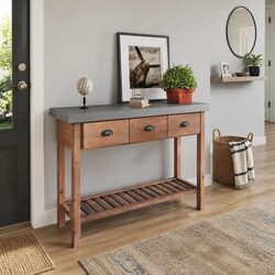 Elegant Console Table with Storage for Hallway 110x35x80 cm