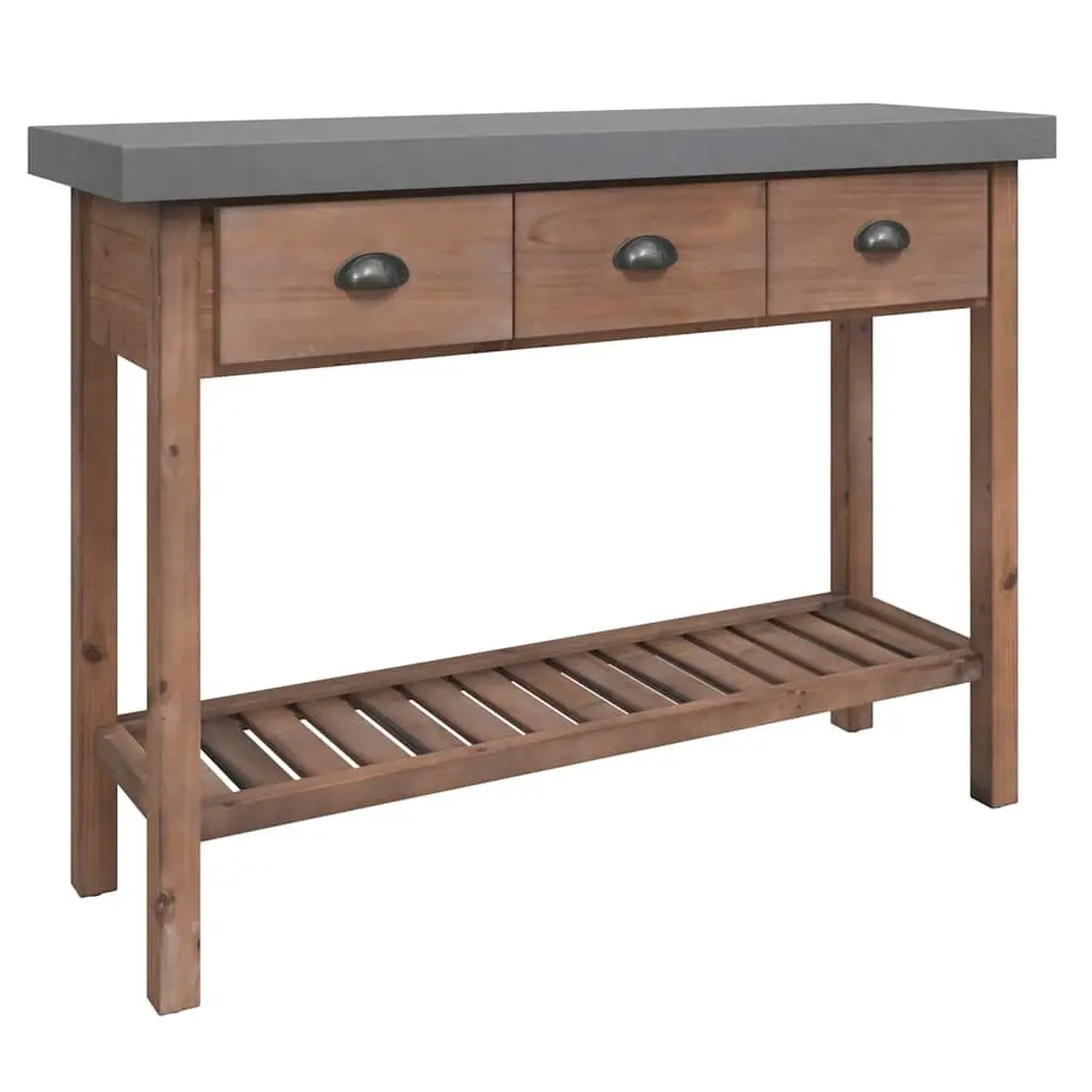 Console Table with Storage for Hallway 110x35x80 cm