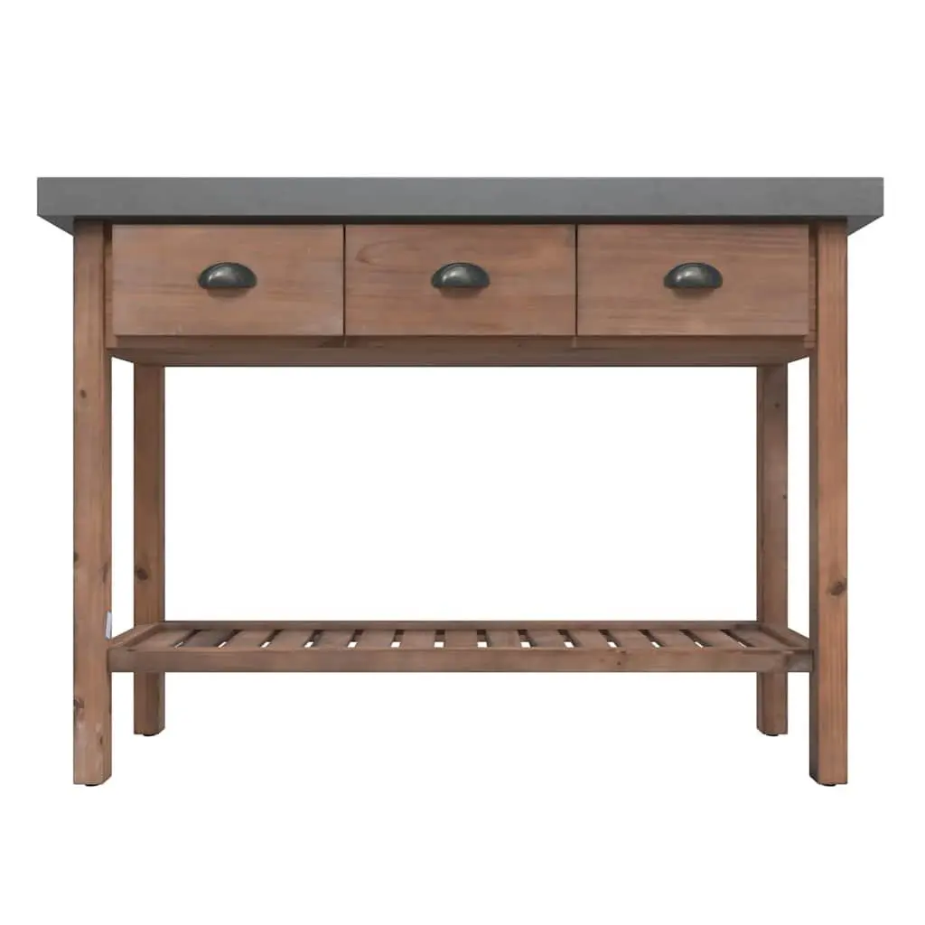 Console Table with Storage for Hallway 110x35x80 cm