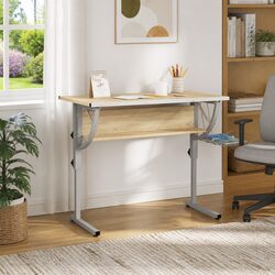 Sonoma Oak Grey Adjustable Craft Desk for Home Office