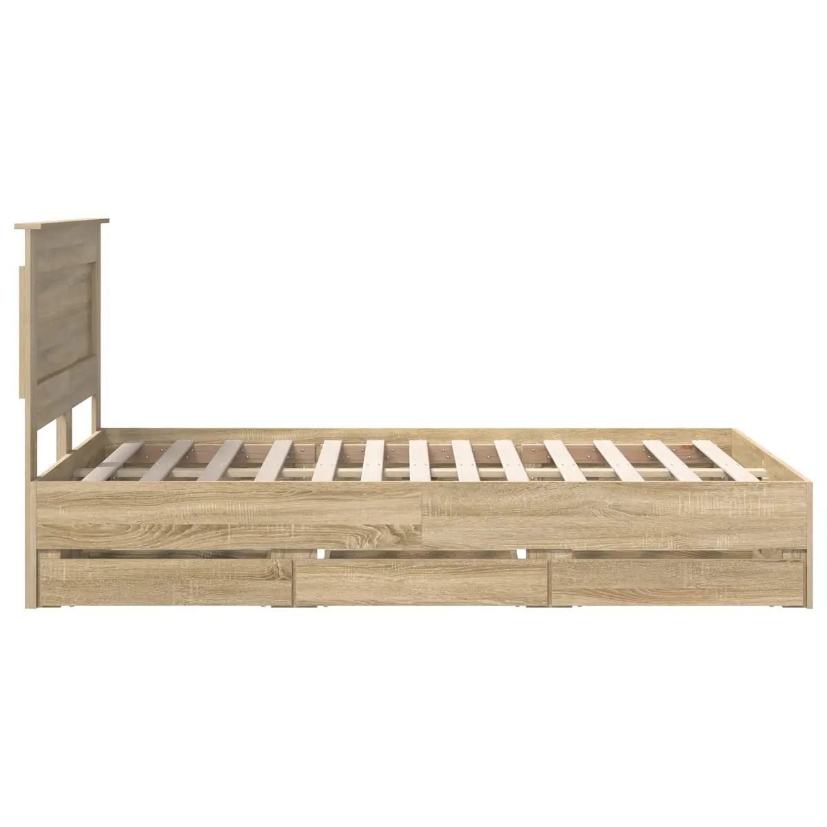 Storage Drawer Bed Frame in Sonoma Oak 135 x 190 cm