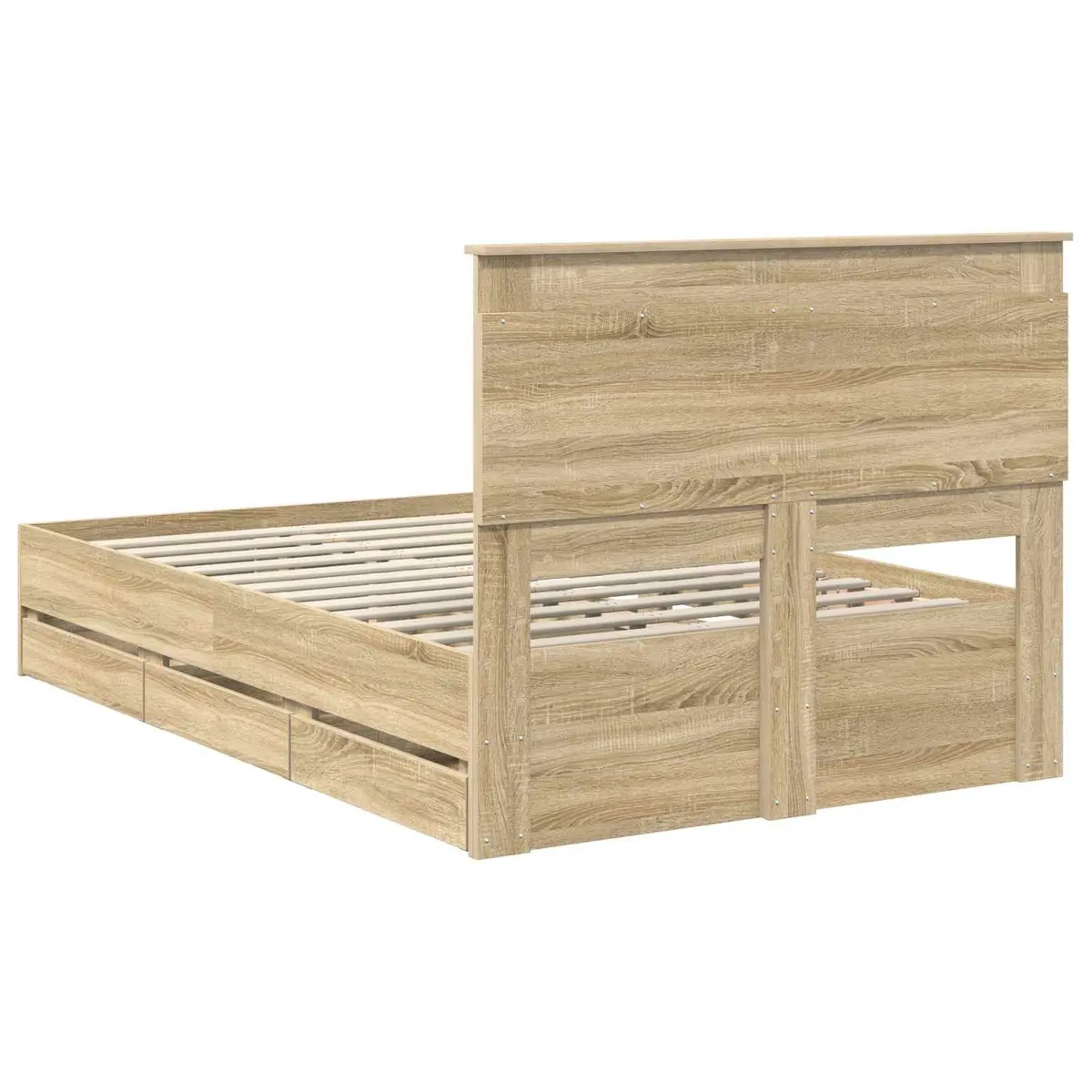 Storage Drawer Bed Frame in Sonoma Oak 135 x 190 cm