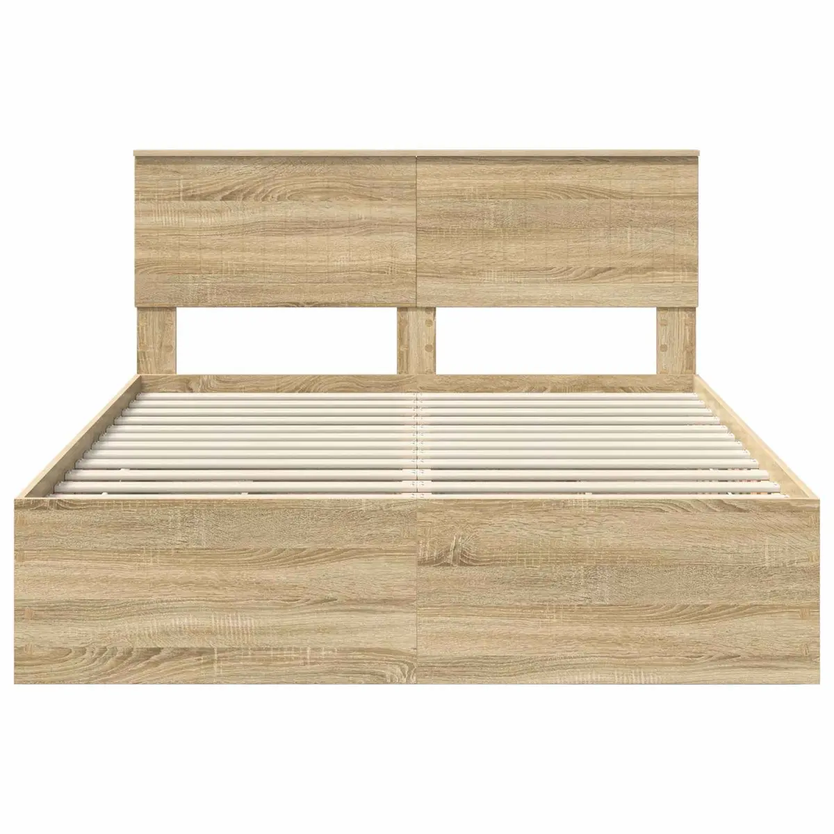 Sonoma Oak Bed Frame with Storage Drawer 135 x 190 cm