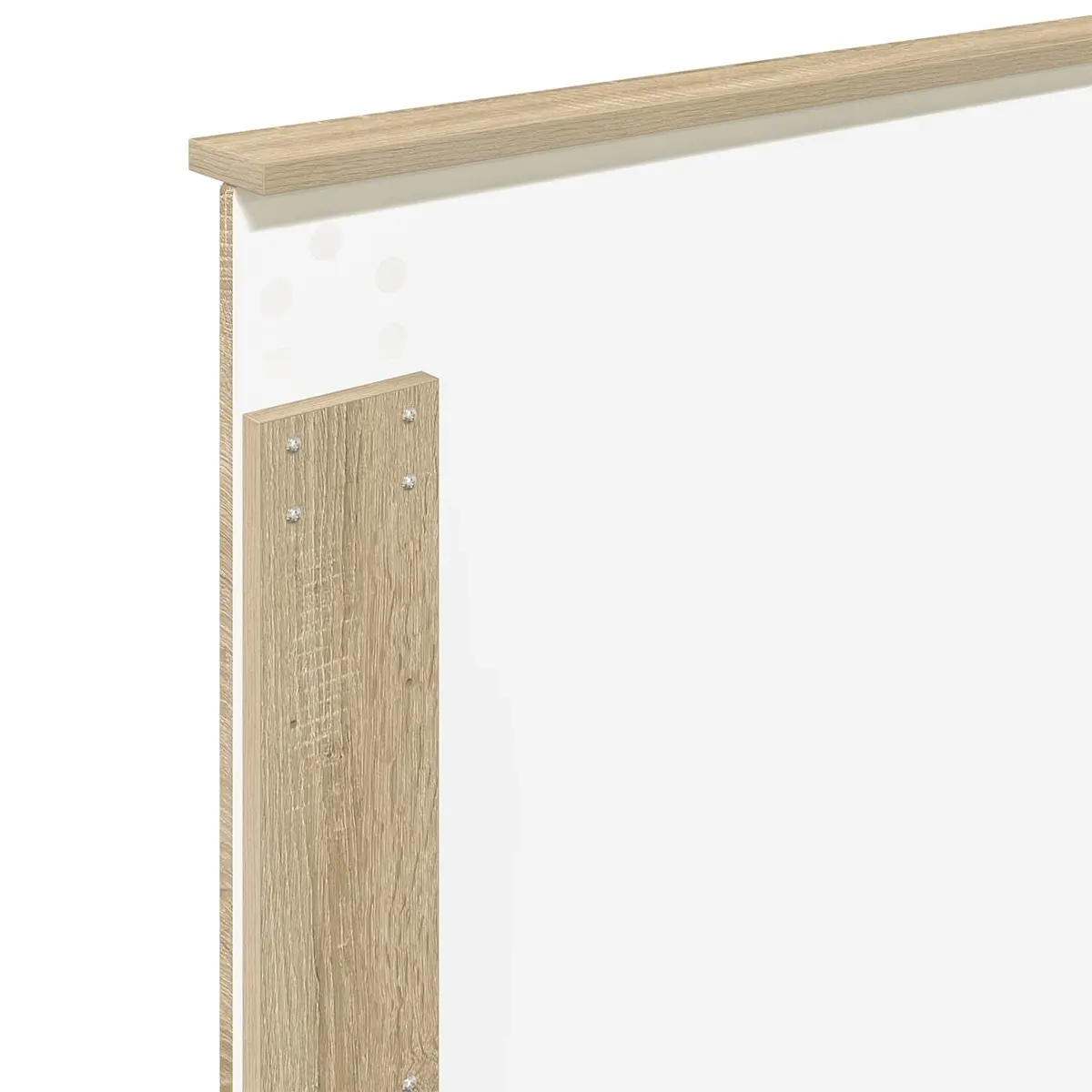 Brown Bed Frame with Storage Drawer 90 x 190 cm