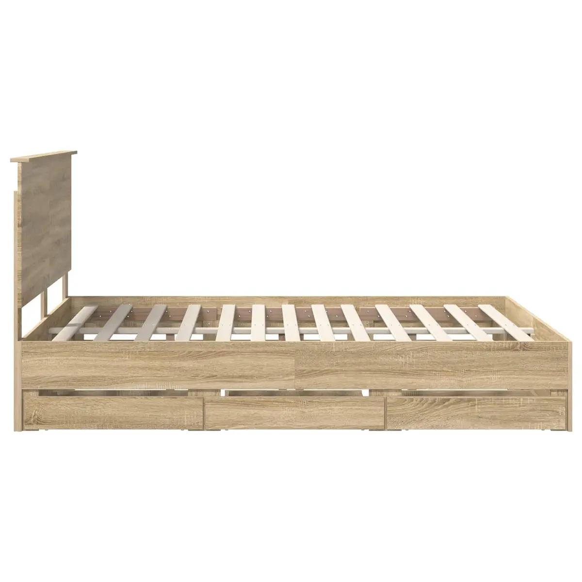 Bed Frame with Drawer Storage Sonoma Oak 150 x 200 cm Engineered Wood