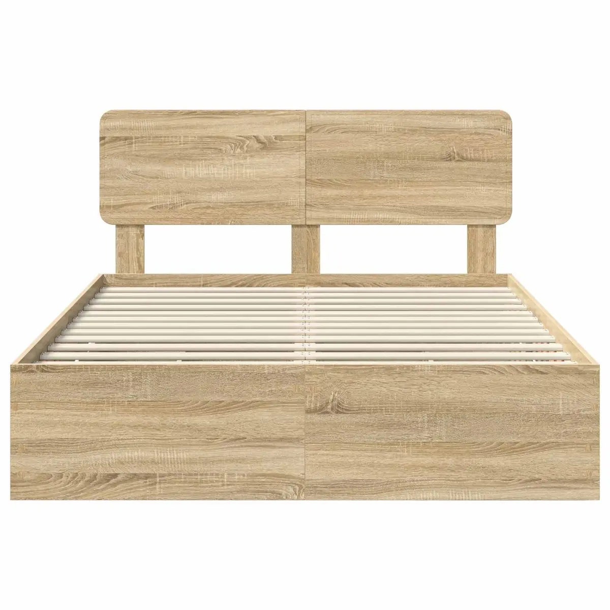 Storage Bed Frame for Modern Bedrooms with Adjustable Headboard