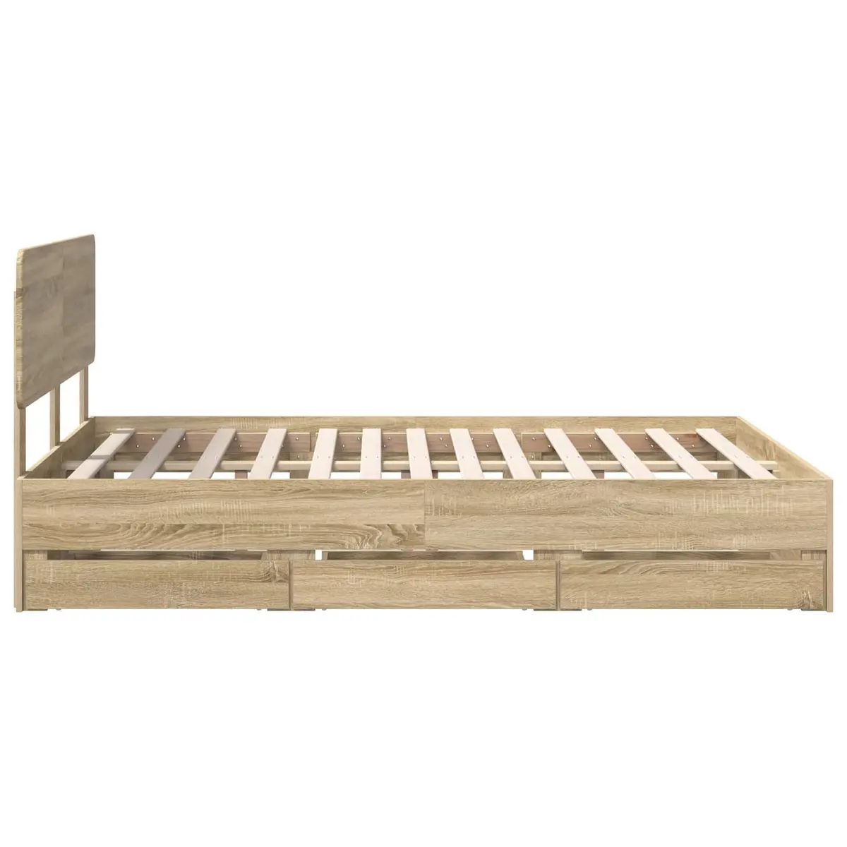 Storage Bed Frame for Modern Bedrooms with Adjustable Headboard