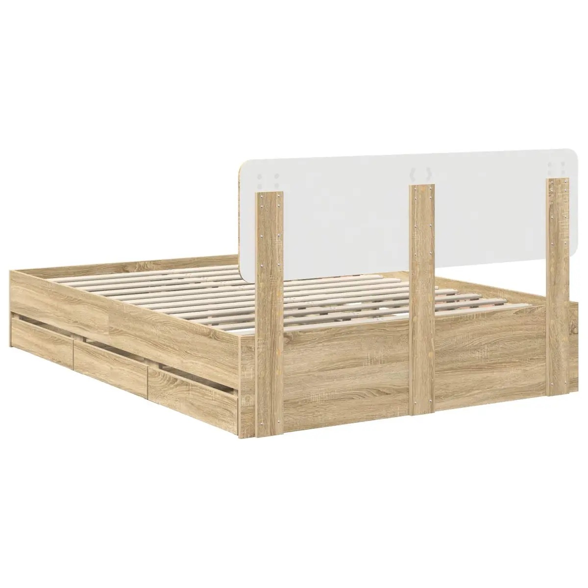 Storage Bed Frame for Modern Bedrooms with Adjustable Headboard