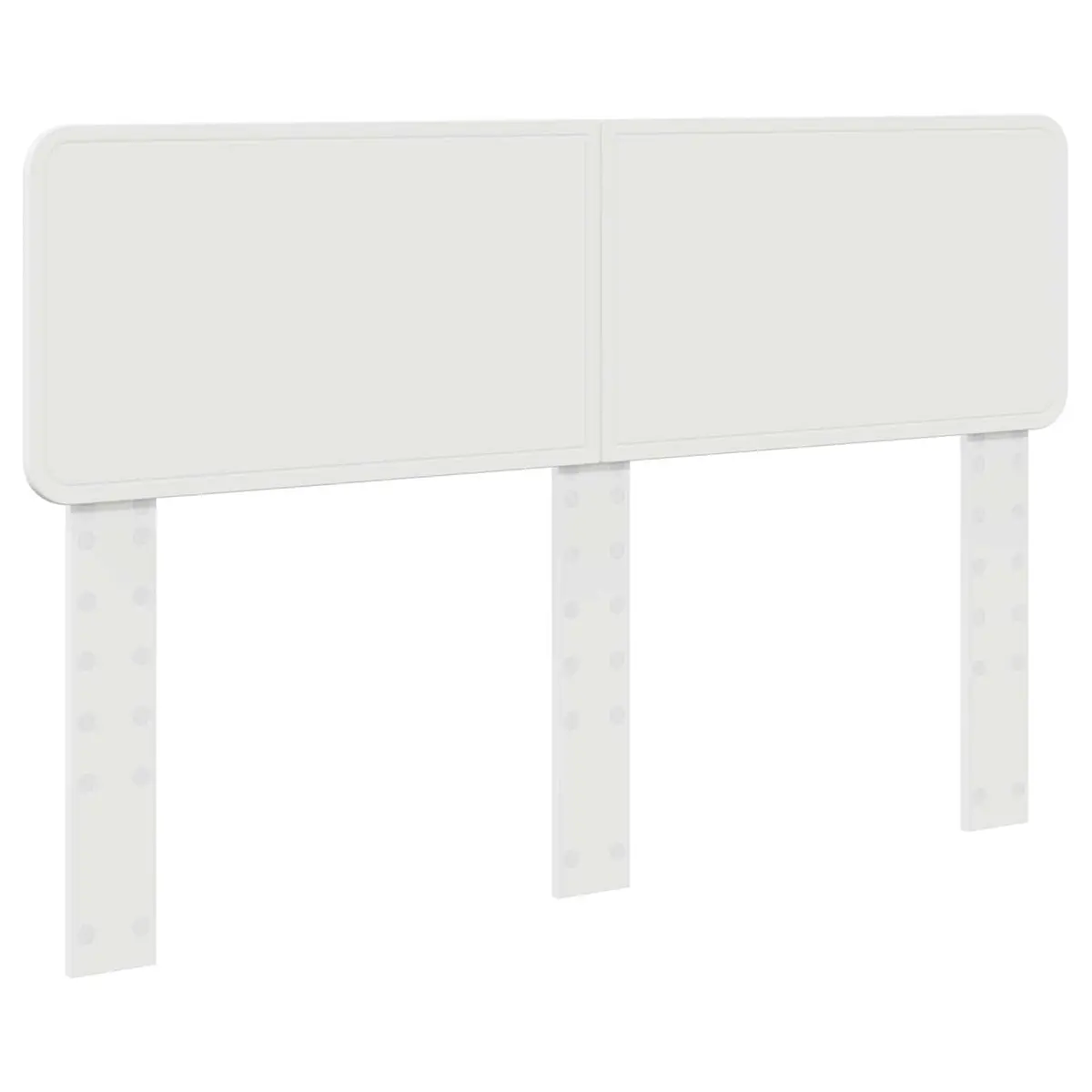 Bed Frame White with Headboard 150 x 200 cm Engineered Wood