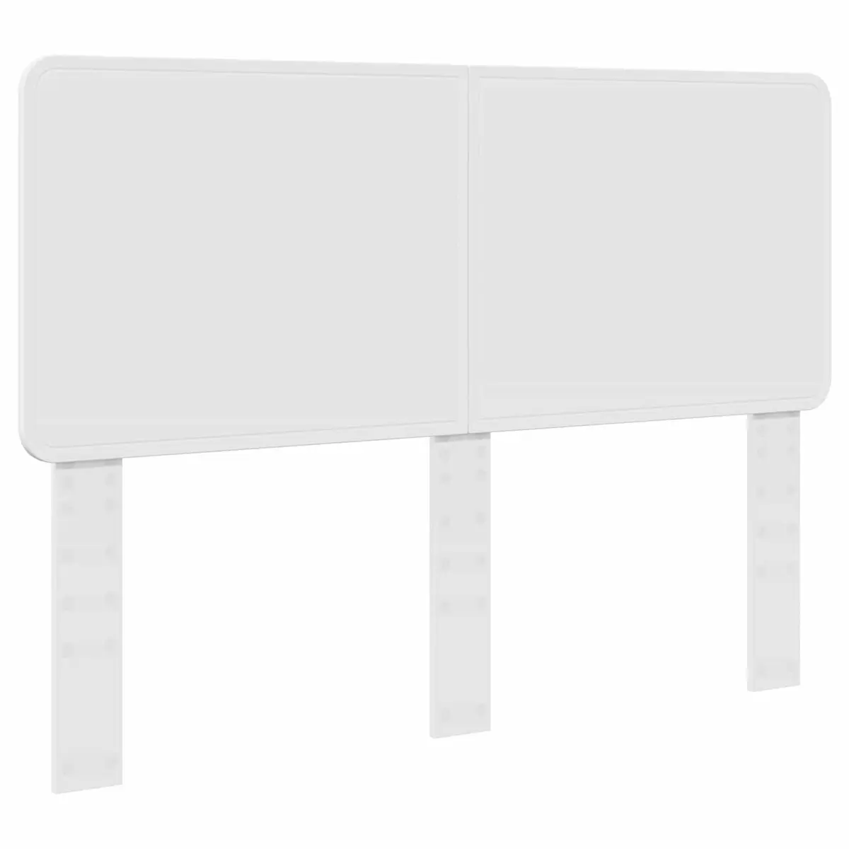 White Bed Frame with Headboard Storage Drawers 150 x 200 cm Engineered Wood