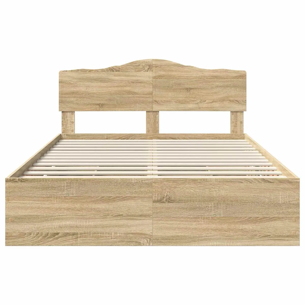 Sonoma Oak Bed Frame with Drawer Storage 150 x 200 cm