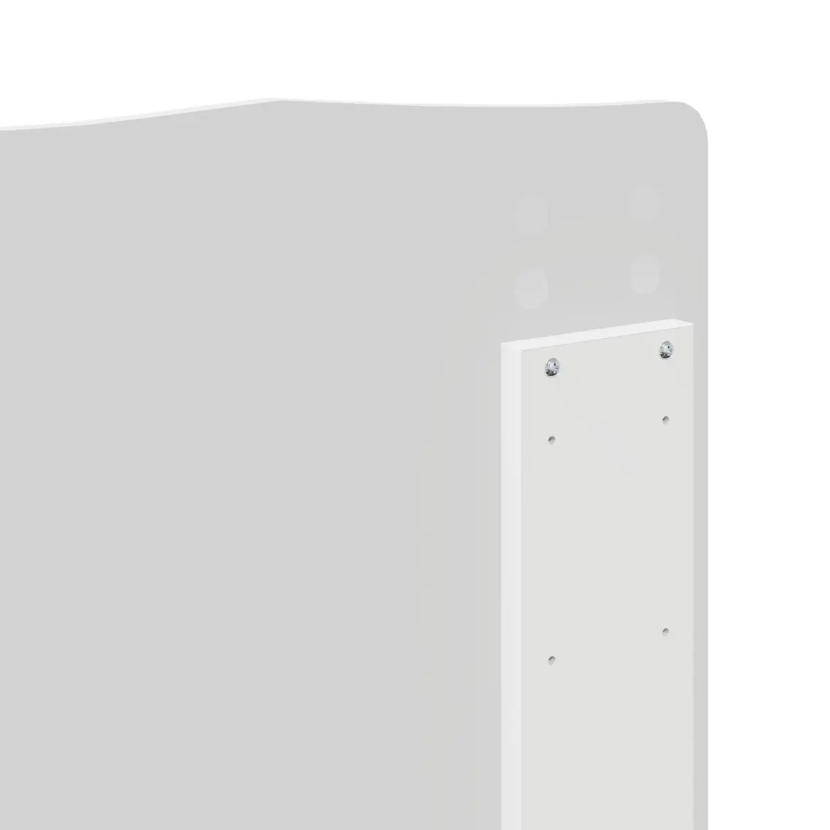 Bed Frame with Headboard White 150 x 200 cm Storage Drawers Modern Design