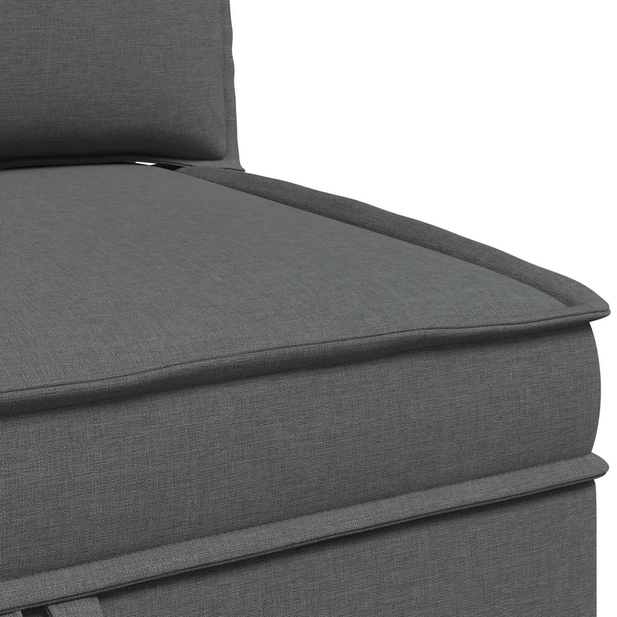 Modular Sofa Set Grey Fabric 3-Piece Storage Living Room Couch