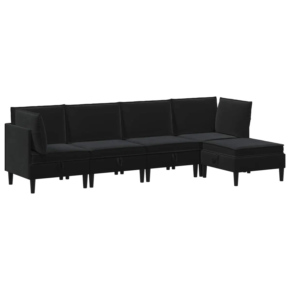 Living Room Furniture Set Modern 5 Piece Velvet Sofa with Storage