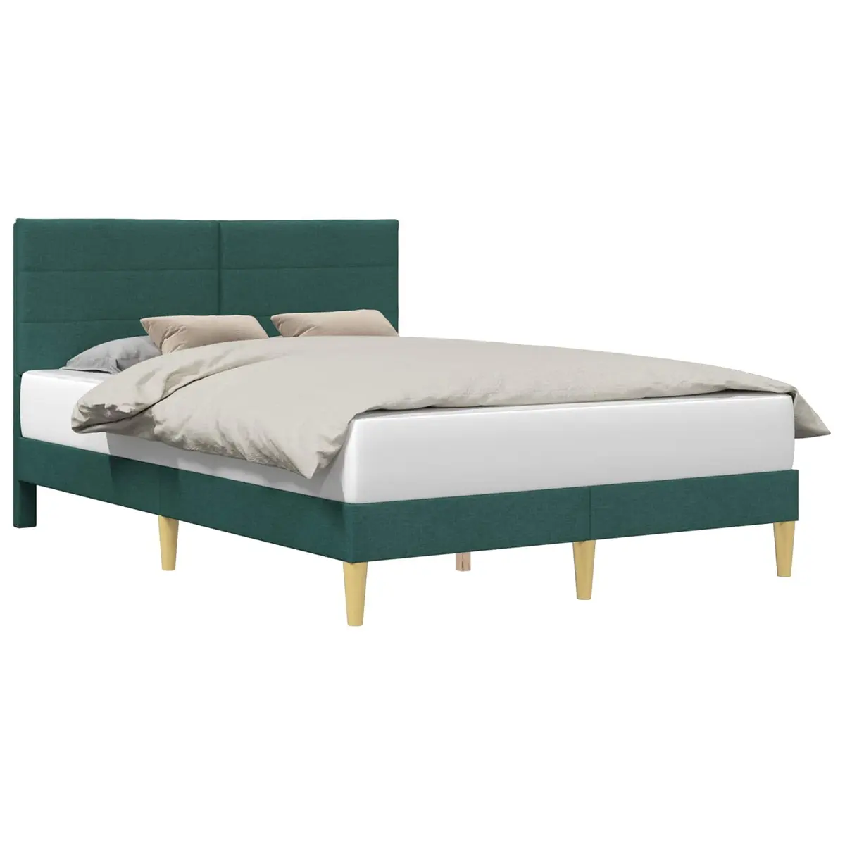 Fabric Upholstered Bed Frame in Dark Grey