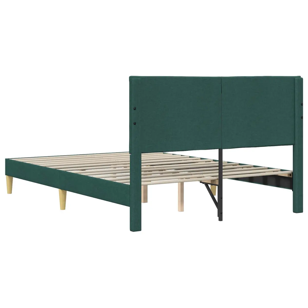 Fabric Upholstered Bed Frame in Dark Grey