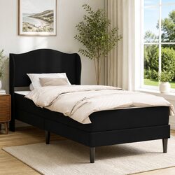 Stylish Black Faux Leather Bed Frame 90x190cm