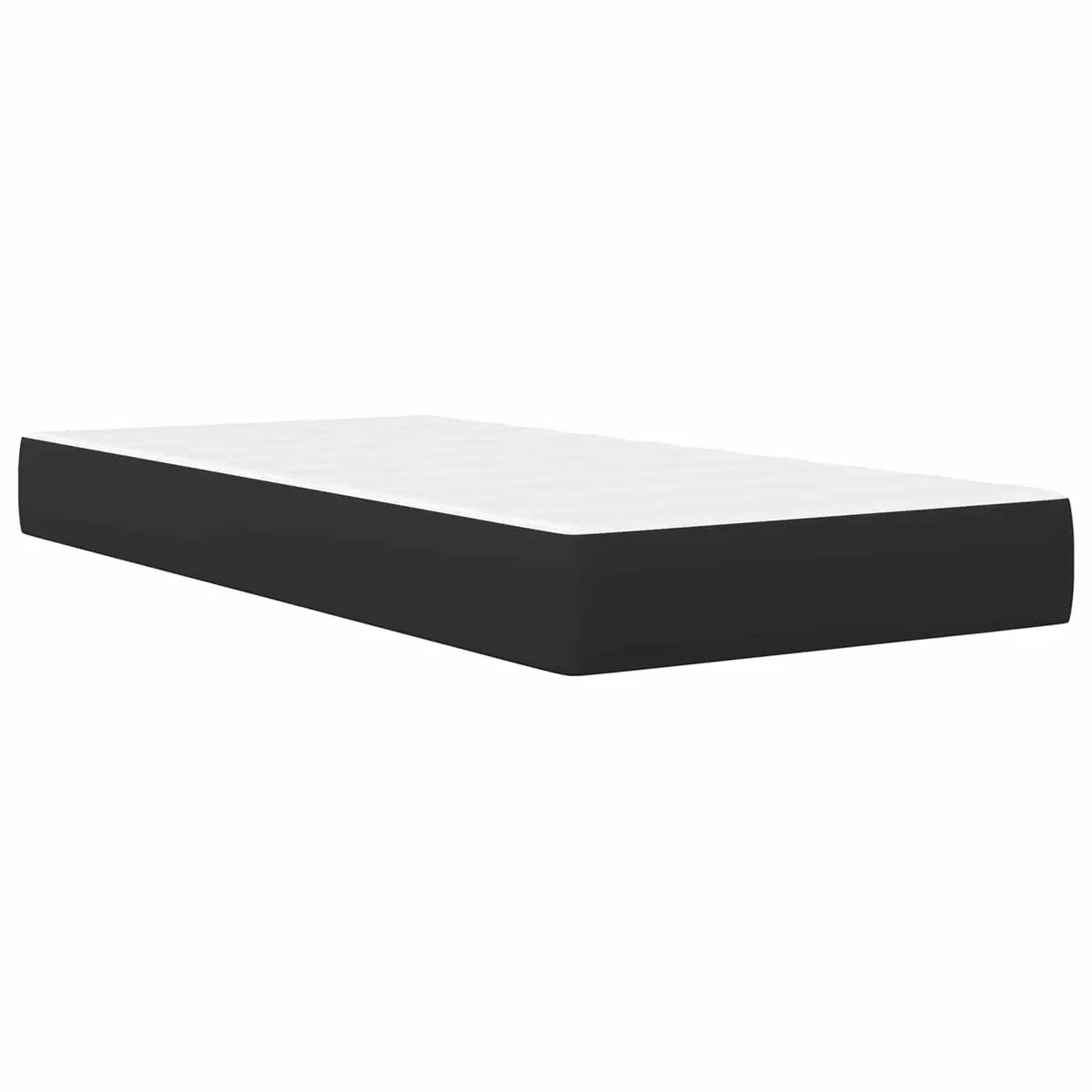 Bed Frame Modern Padded Headboard 90x190cm Black Faux Leather Storage