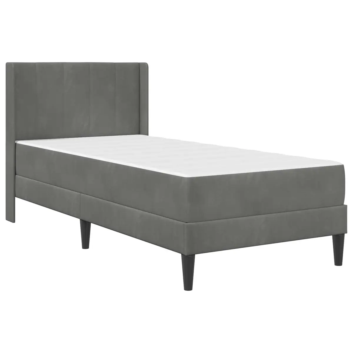 Bed Frame with Mattress Grey 107 x 203 cm Modern Plywood