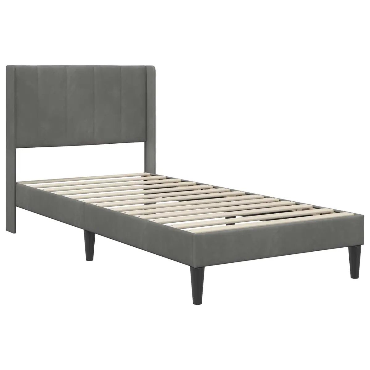 Bed Frame with Mattress Grey 107 x 203 cm Modern Plywood