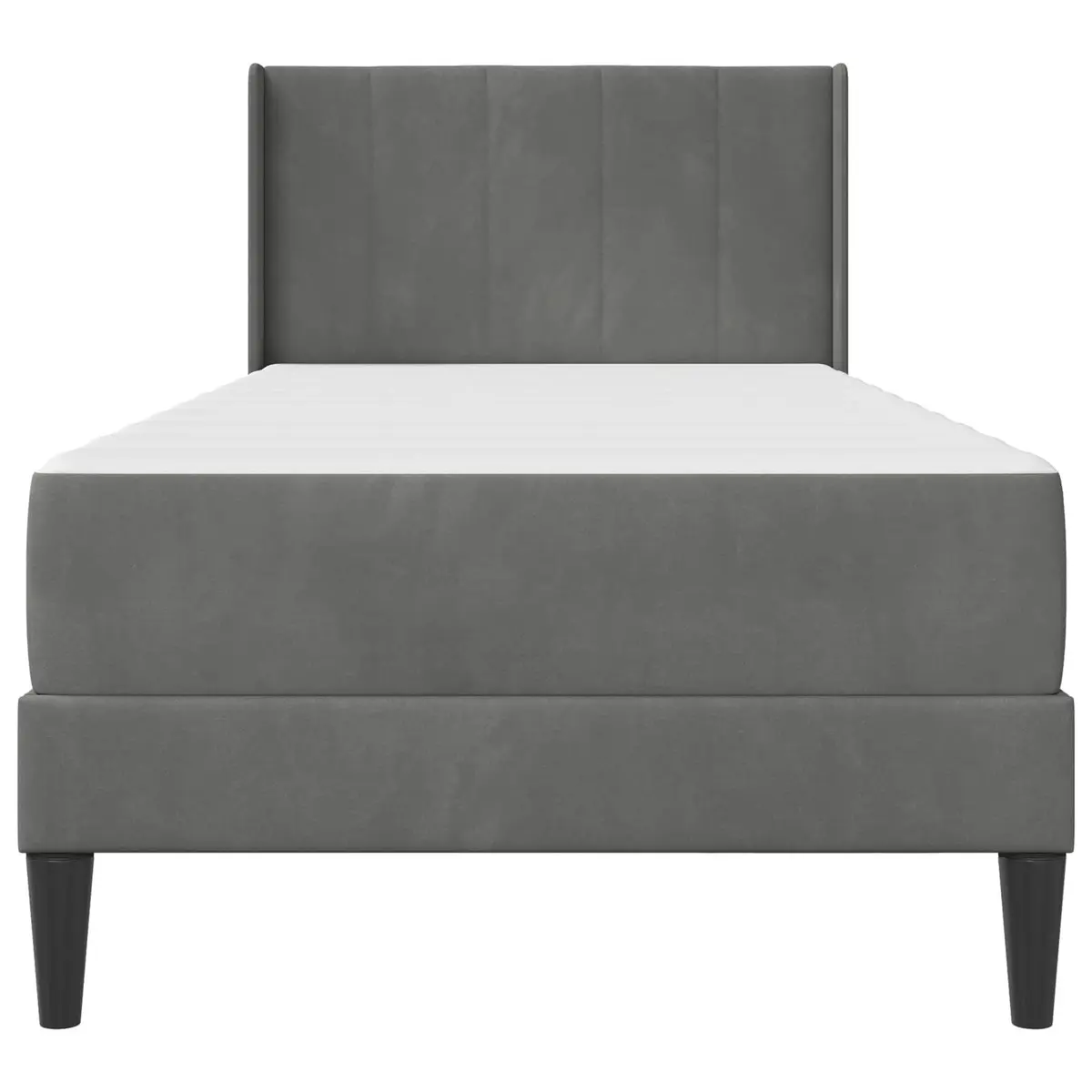 Bed Frame with Mattress Grey 107 x 203 cm Modern Plywood