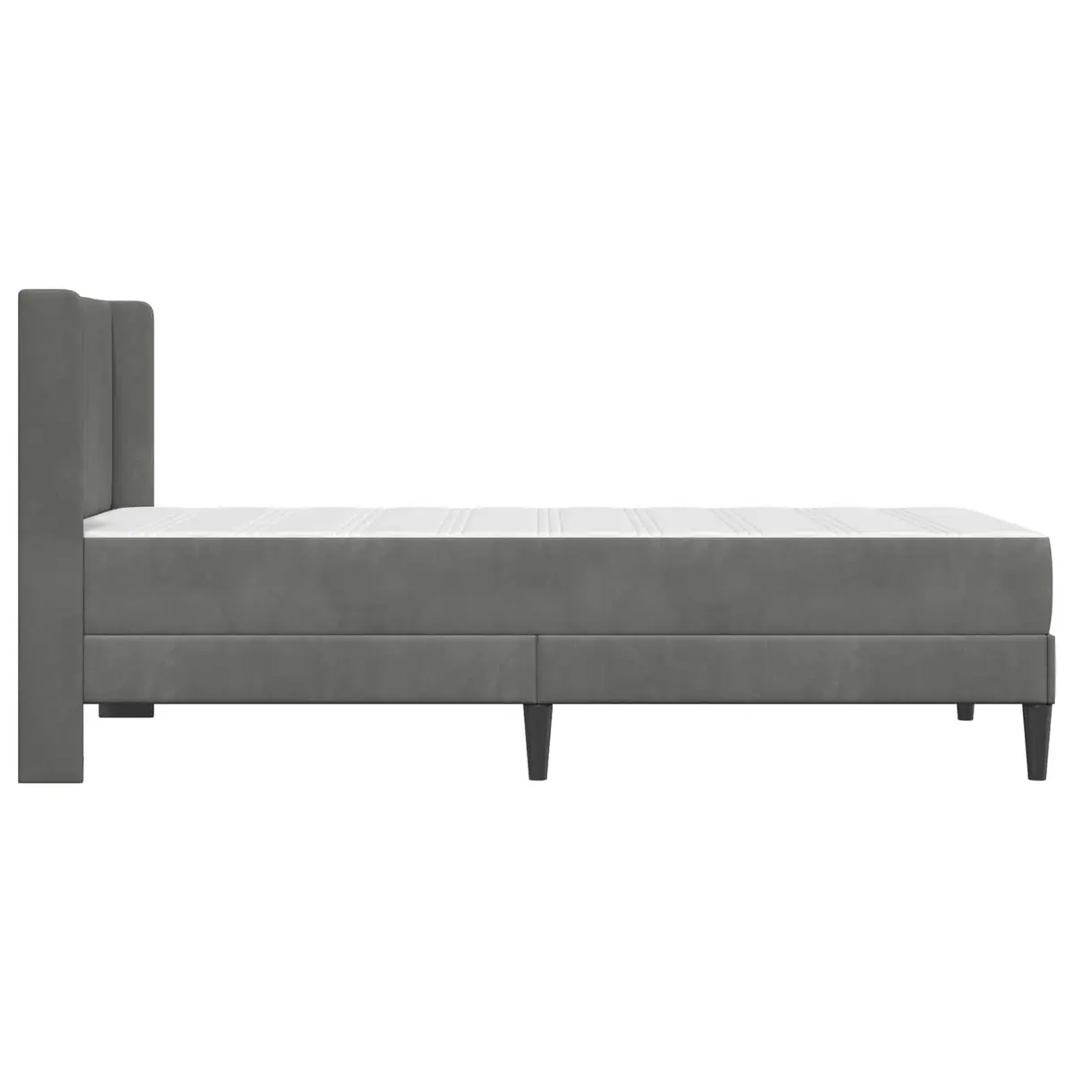 Bed Frame with Mattress Grey 107 x 203 cm Modern Plywood