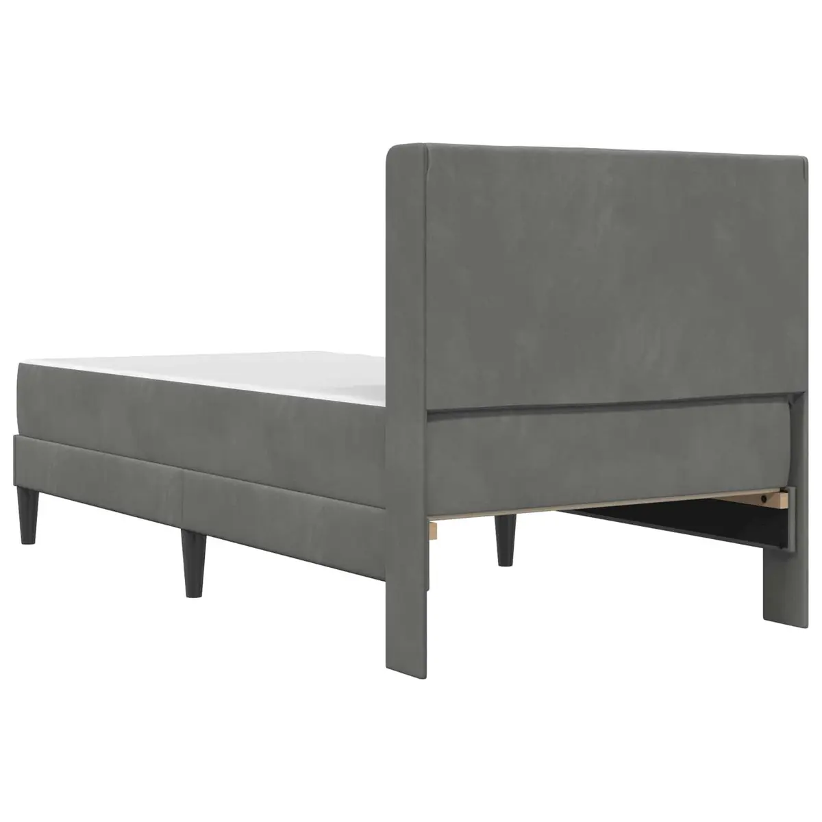 Bed Frame with Mattress Grey 107 x 203 cm Modern Plywood