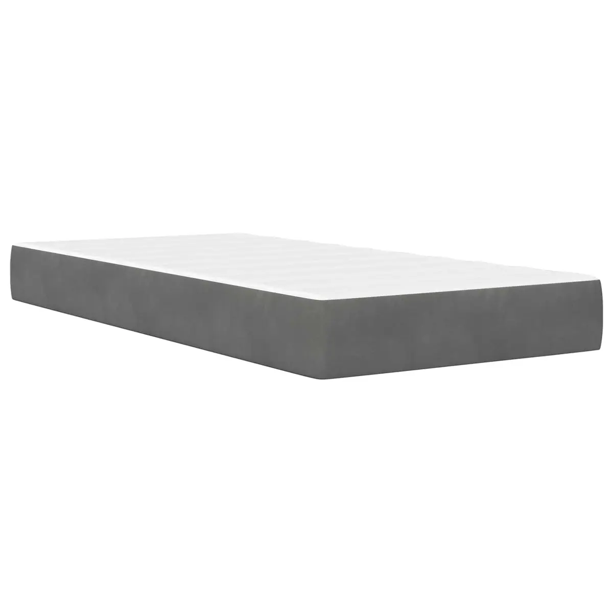 Bed Frame with Headboard Dark Grey 107 x 203 cm Velvet Upholstery