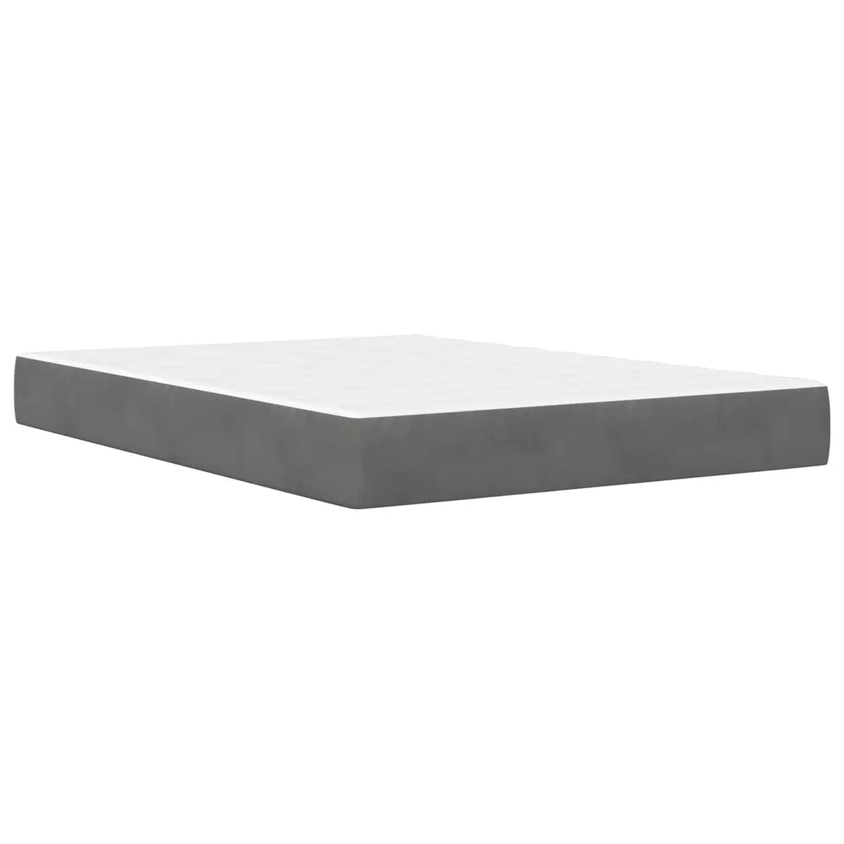 Bed Frame with Headboard Dark Grey 137 x 190 cm Velvet Upholstery Storage
