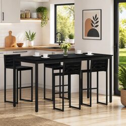 Rectangular Black Standing Bar Table for Modern Spaces
