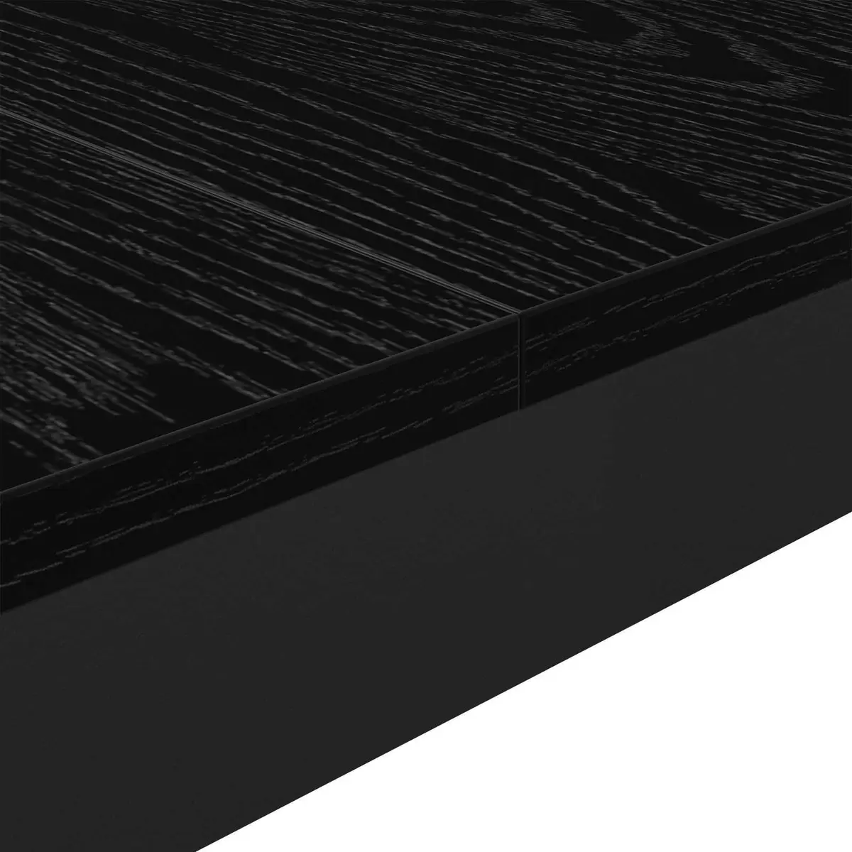 Standing Bar Table Rectangular Black Engineered Wood Kitchen Dining Room Modern