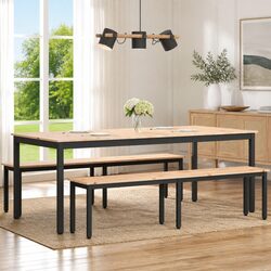 Solid Pine Wood Dining Table 200 x 100 x 75 cm