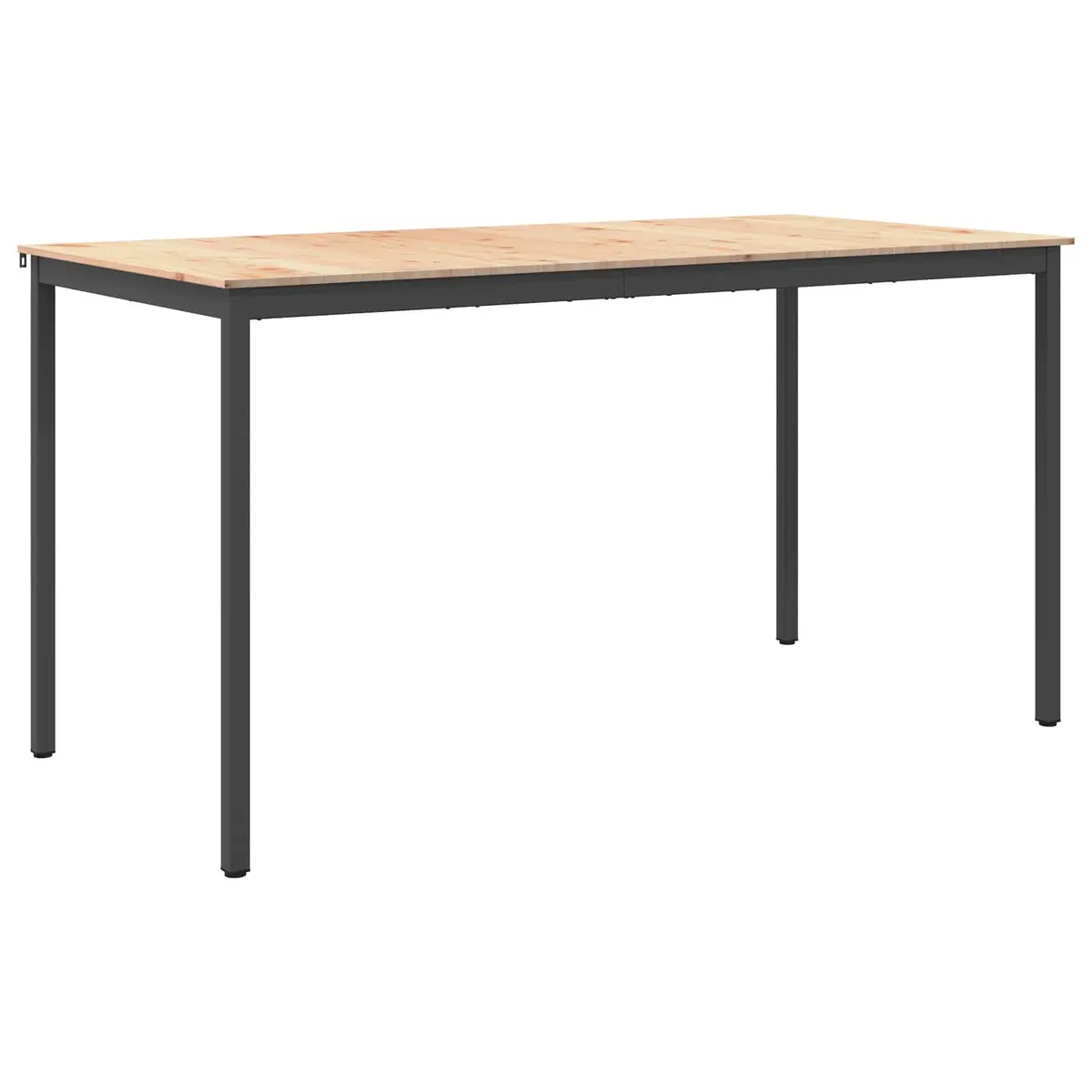 Solid Pine Wood Bar Table with Metal Legs