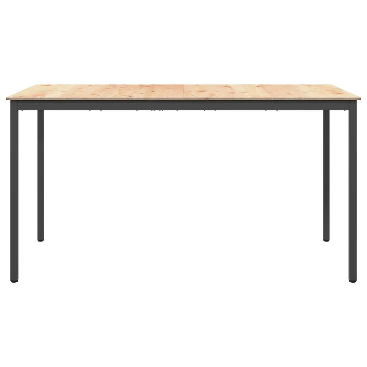 Solid Pine Wood Bar Table with Metal Legs
