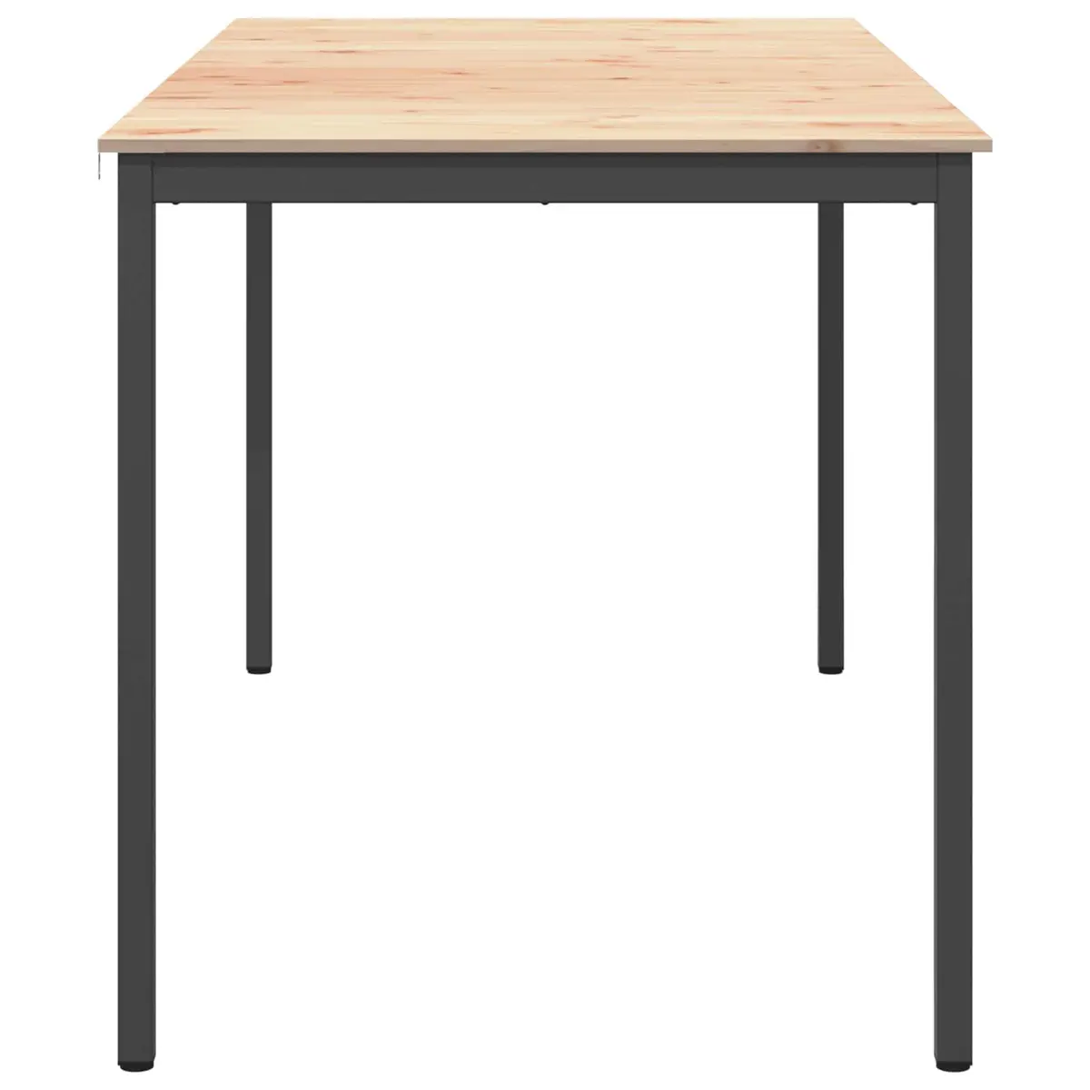 Solid Pine Wood Bar Table with Metal Legs