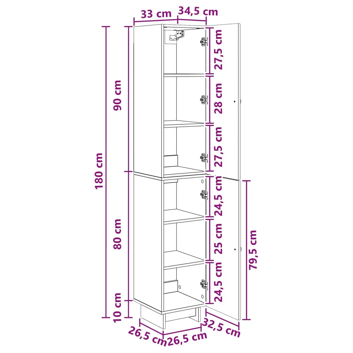 White Cabinet Set for Home Organization
