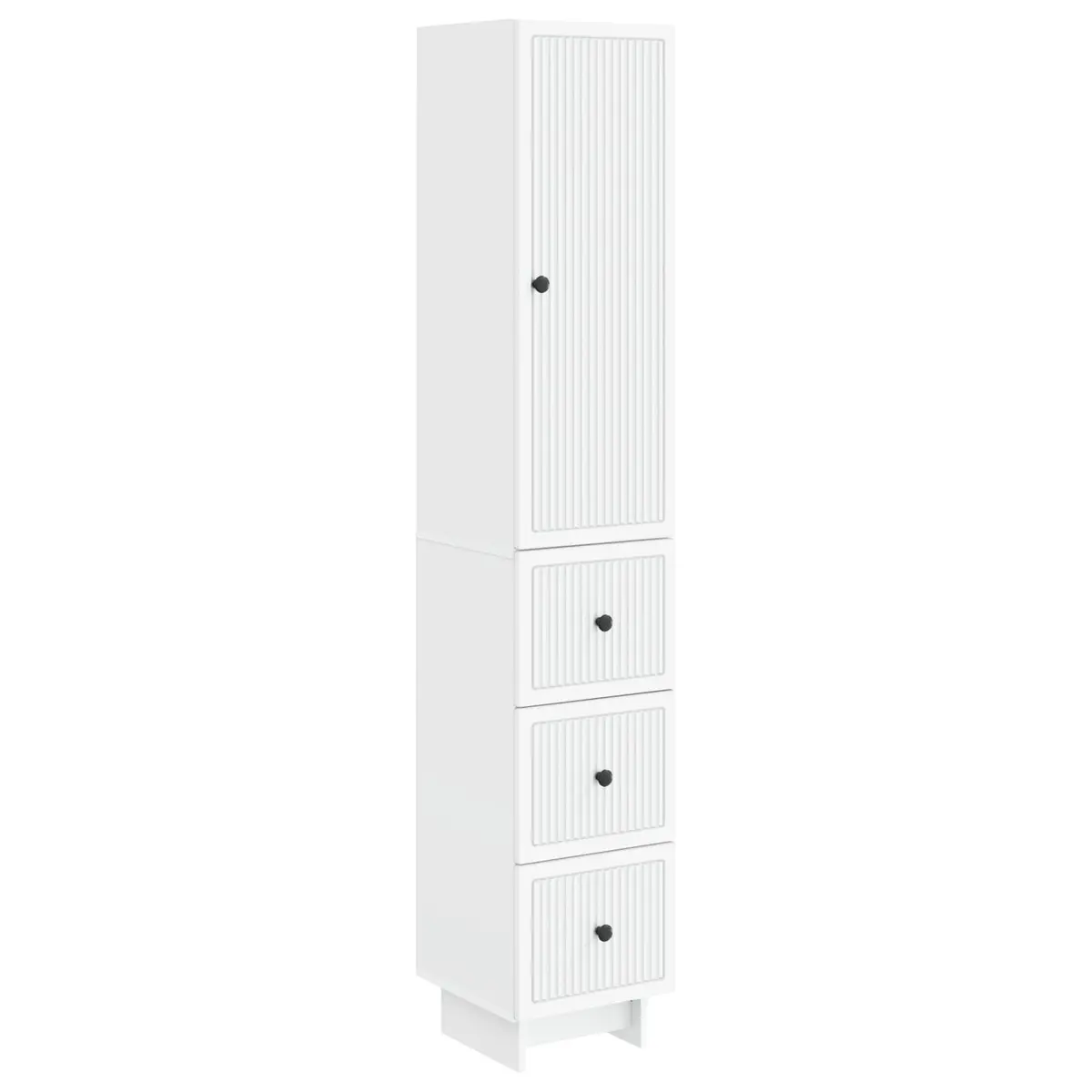 2-Piece White Engineered Wood Cabinet Set