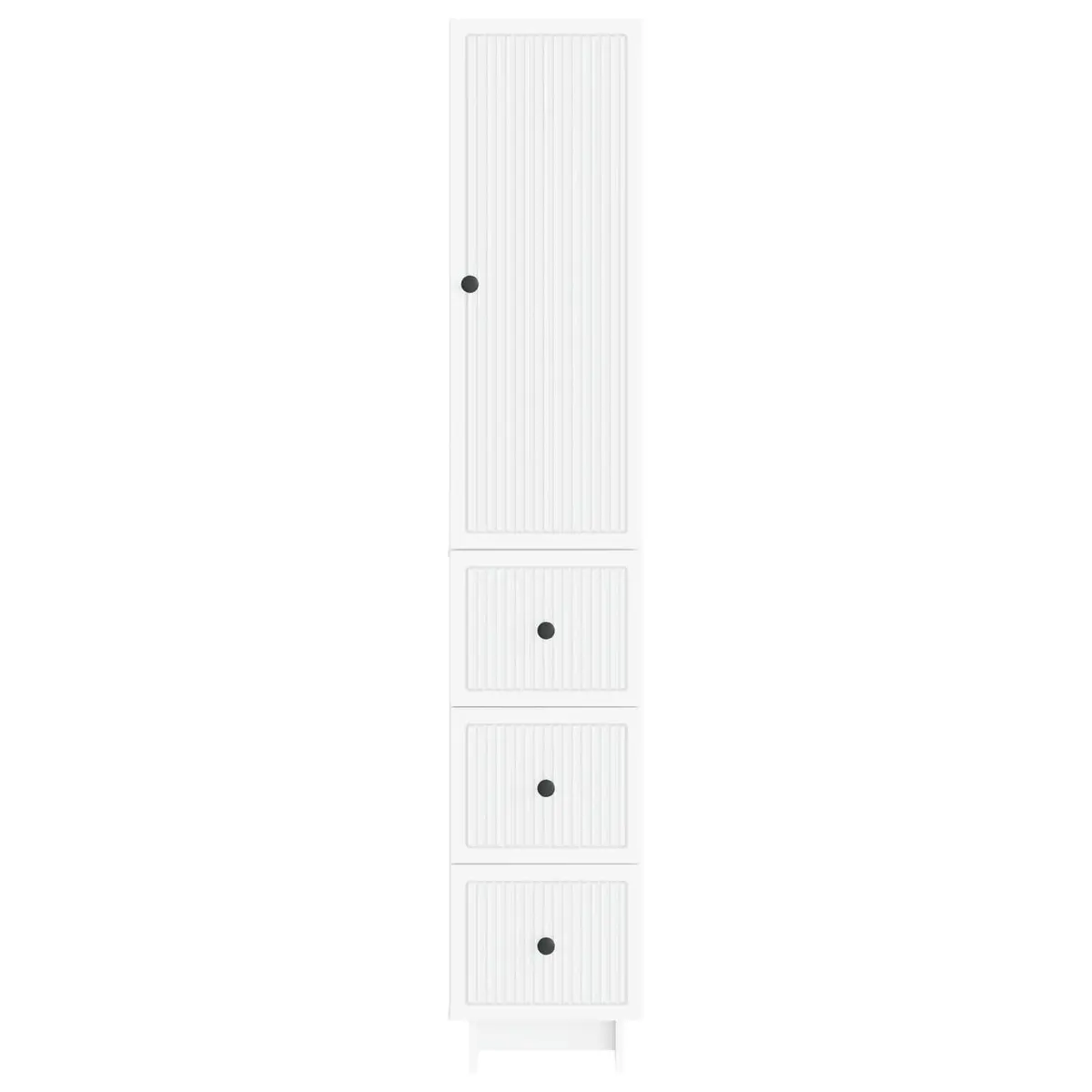 2-Piece White Engineered Wood Cabinet Set