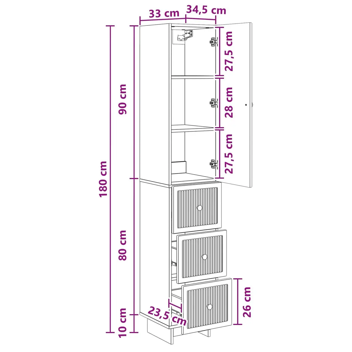 2-Piece White Engineered Wood Cabinet Set