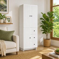 2-Piece Engineered Wood Cabinet Set for Living Room