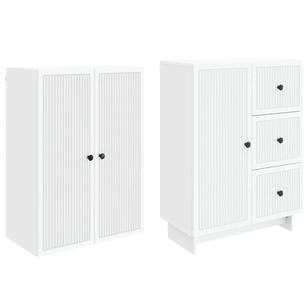 Cabinet Set Modular Storage Furniture 66 x 34.5 x 90 cm Engineered Wood Living Room