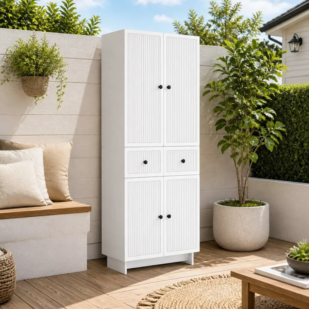 Cabinet Set White 66 x 34.5 x 90 cm Engineered Wood Furniture Storage